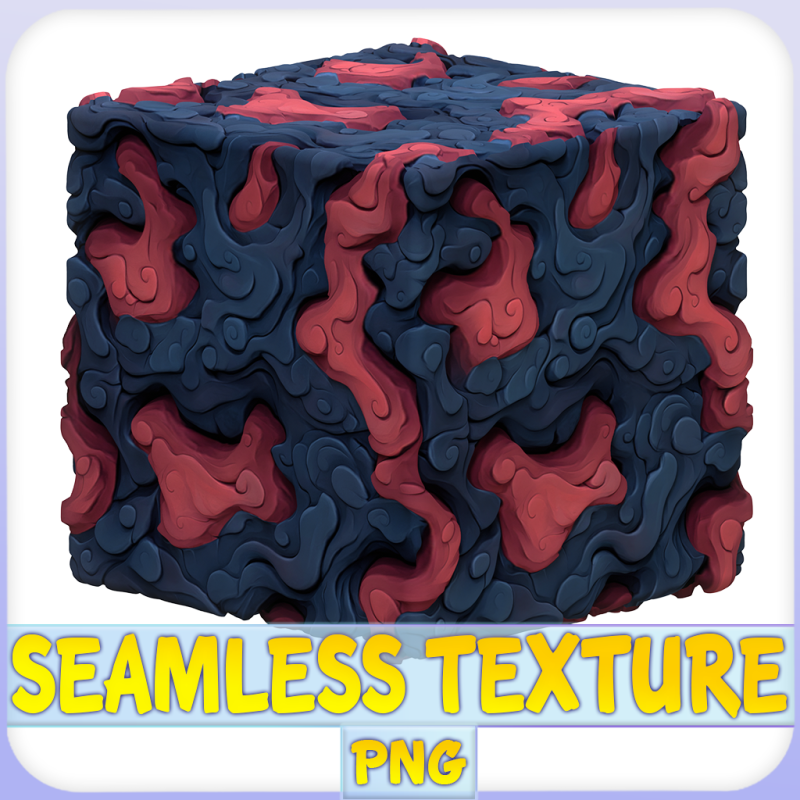 Stylized Lava Seamless Texture CG Texturen .c4d .max .obj .3ds .fbx .stl .blend 