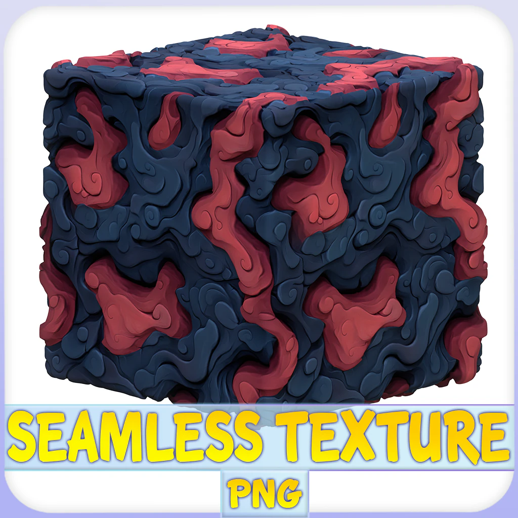 Stylized Lava Seamless Texture CG Textures .c4d .max .obj .3ds .fbx .stl .blend 