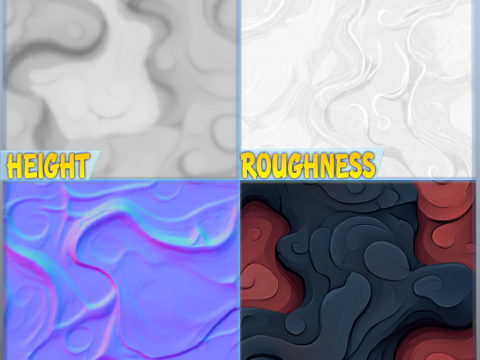 Stylized Lava Seamless Texture CG Texturen