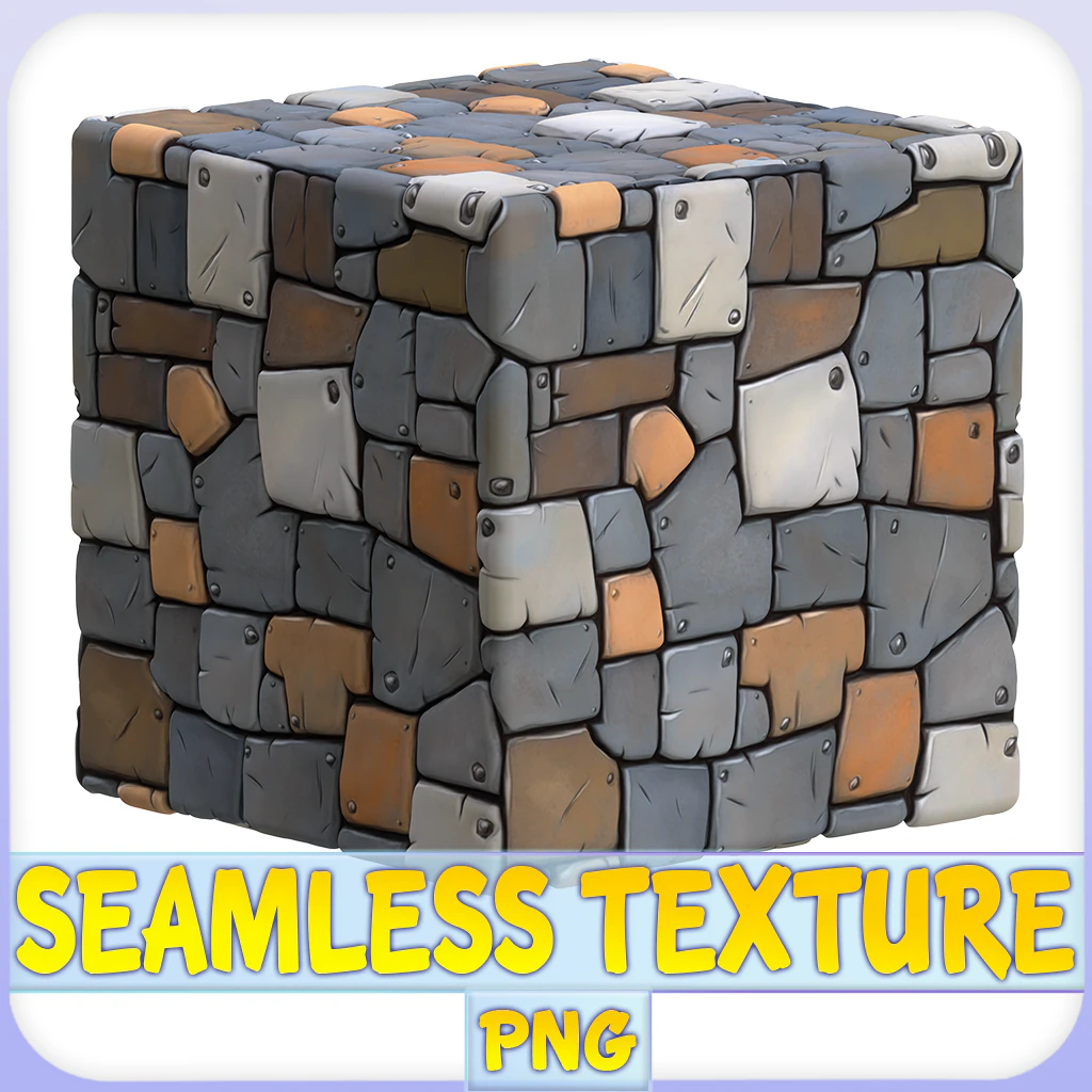 Stylized Metal Panels Seamless Texture CG Textures .c4d .max .obj .3ds .fbx .stl .blend