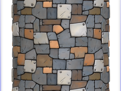 Stylized Metal Panels Seamless Texture CG Текстуры