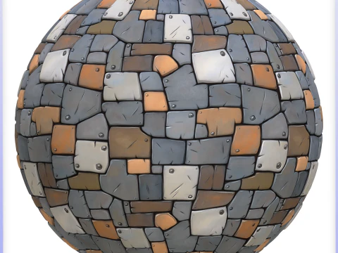 Stylized Metal Panels Seamless Texture CG Textures