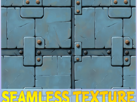 Stylized Metal Panels Seamless Texture Tekstur CG