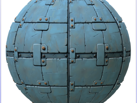 Stylized Metal Panels Seamless Texture CG Textures