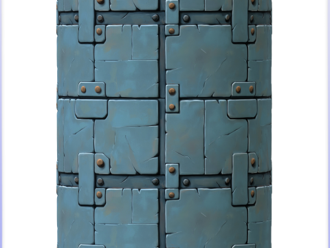 Stylized Metal Panels Seamless Texture CG Textures