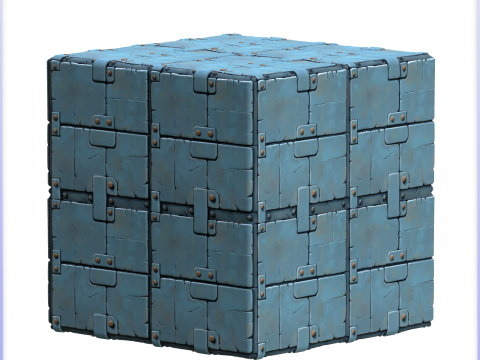 Stylized Metal Panels Seamless Texture CG Textures