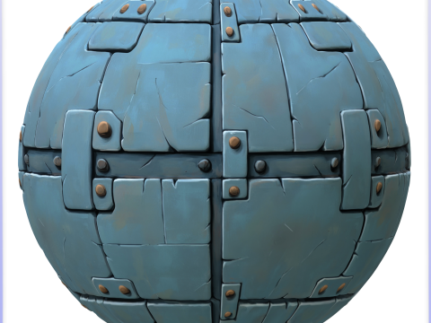 Stylized Metal Panels Seamless Texture CG Textures
