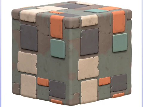 Stylized Metal Panels Seamless Texture CG Textures