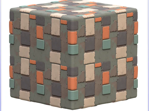 Stylized Metal Panels Seamless Texture CG Textures