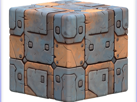 Stylized Metal Panels Seamless Texture CG Tekstury