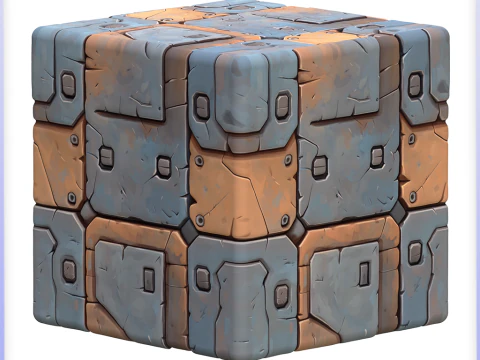 Stylized Metal Panels Seamless Texture CG Textures