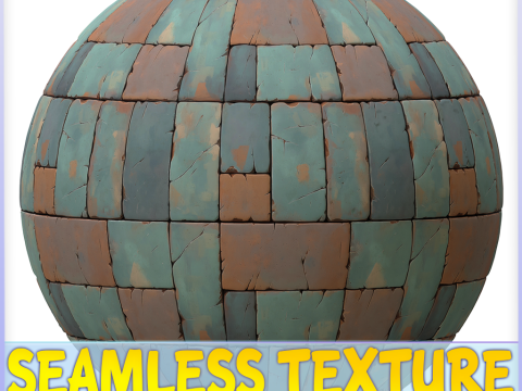 Stylized Metal Panels Seamless Texture Tekstur CG
