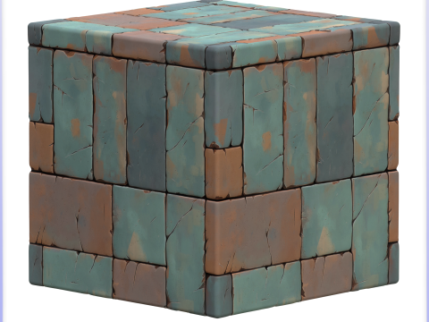 Stylized Metal Panels Seamless Texture CG 텍스쳐