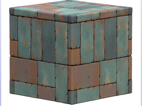 Stylized Metal Panels Seamless Texture CG Textures