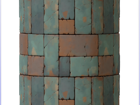 Stylized Metal Panels Seamless Texture CG 텍스쳐