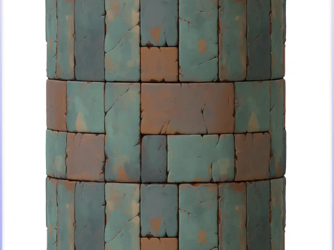 Stylized Metal Panels Seamless Texture CG Textures
