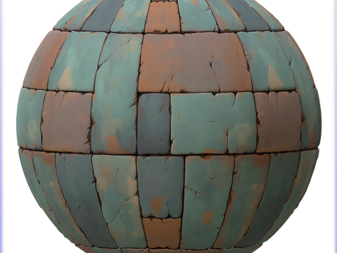 Stylized Metal Panels Seamless Texture CG 텍스쳐