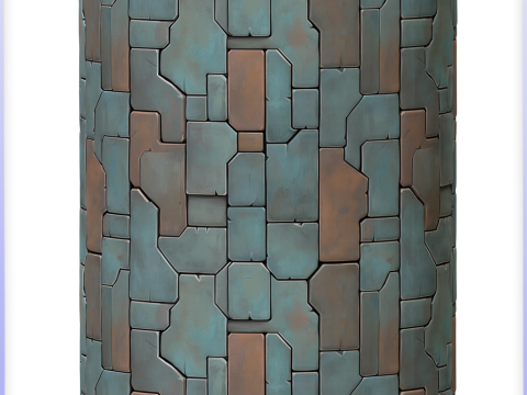 Stylized Metal Panels Seamless Texture CG Textures