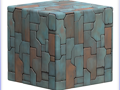 Stylized Metal Panels Seamless Texture CG Textures