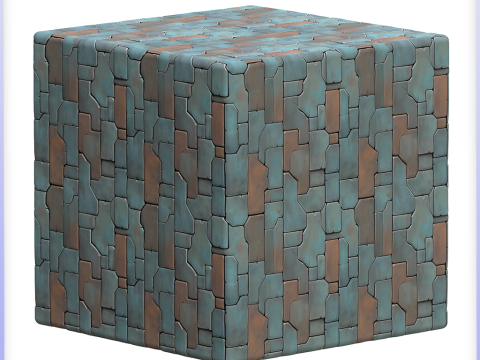 Stylized Metal Panels Seamless Texture CG Textures