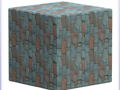 Stylized Metal Panels Seamless Texture CG Textures