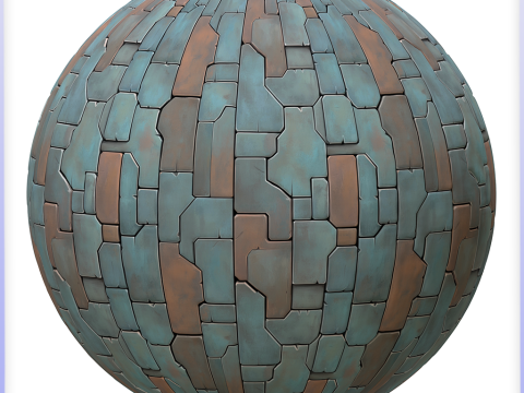 Stylized Metal Panels Seamless Texture CG Textures