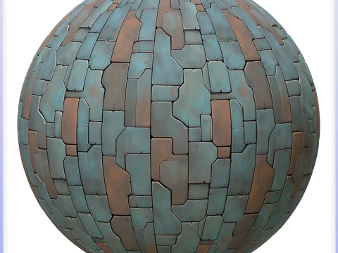 Stylized Metal Panels Seamless Texture CG Textures