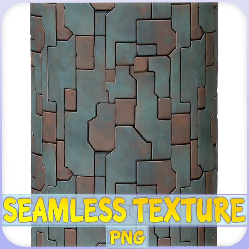 Stylized Metal Panels Seamless Texture CG Текстуры .c4d .max .obj .3ds .fbx .stl .blend 