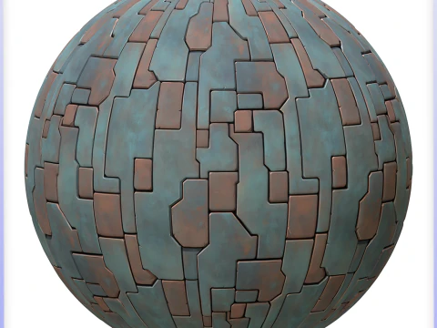 Stylized Metal Panels Seamless Texture CG Textures