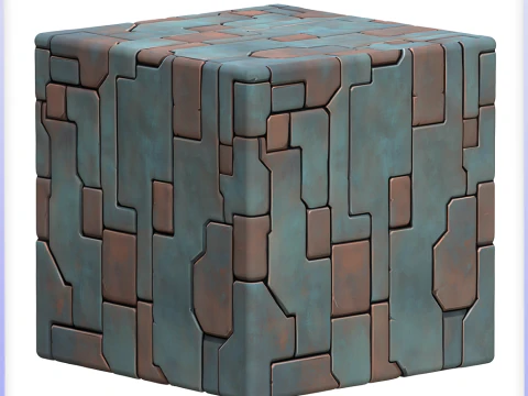 Stylized Metal Panels Seamless Texture CG Textures