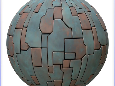 Stylized Metal Panels Seamless Texture CG Textures
