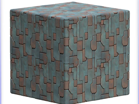Stylized Metal Panels Seamless Texture CG Textures