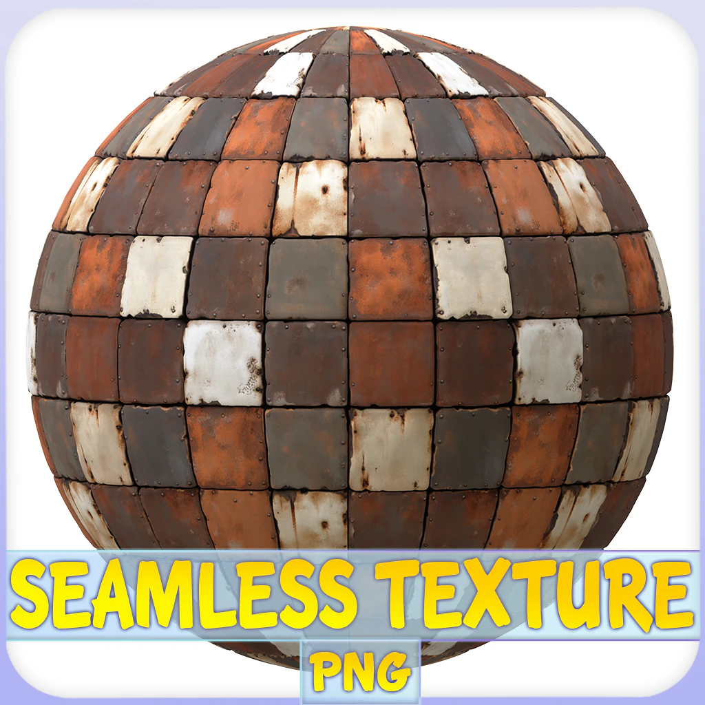 Stylized Metal Panels Seamless Texture CG Textures .c4d .max .obj .3ds .fbx .stl .blend