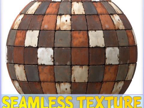 Stylized Metal Panels Seamless Texture Tekstur CG