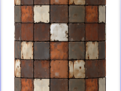 Stylized Metal Panels Seamless Texture CG टेक्स्चर्स