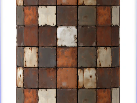 Stylized Metal Panels Seamless Texture CG Textures