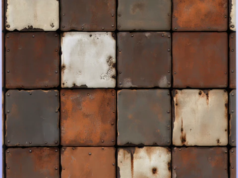 Stylized Metal Panels Seamless Texture CG Textures