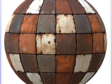 Stylized Metal Panels Seamless Texture CG टेक्स्चर्स