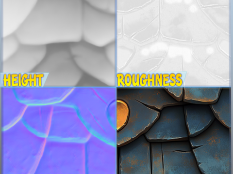 Stylized Roof Seamless Texture CG टेक्स्चर्स