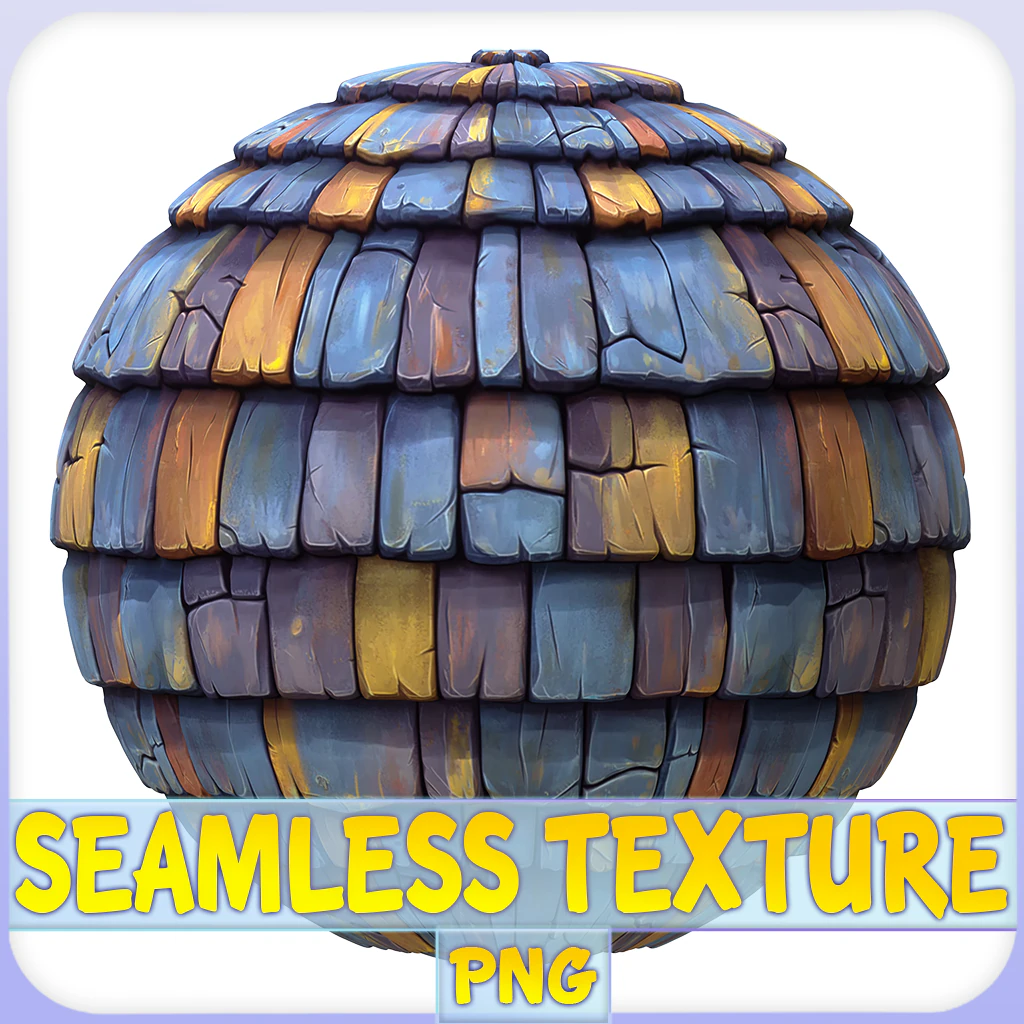 Stylized Roof Seamless Texture CG Textures .c4d .max .obj .3ds .fbx .stl .blend