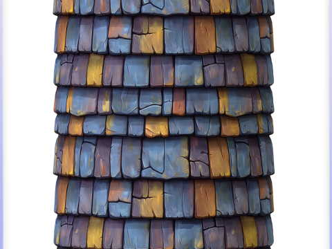 Stylized Roof Seamless Texture CG Dokuları