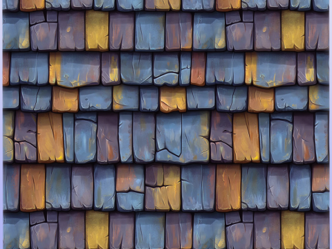 Stylized Roof Seamless Texture CG Dokuları