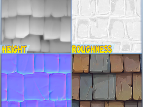 Stylized Roof Seamless Texture Tekstur CG