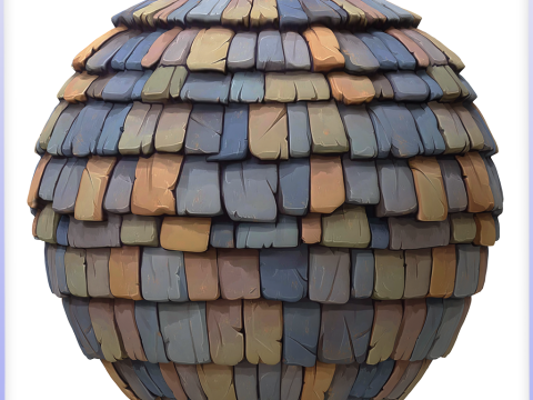 Stylized Roof Seamless Texture Tekstur CG