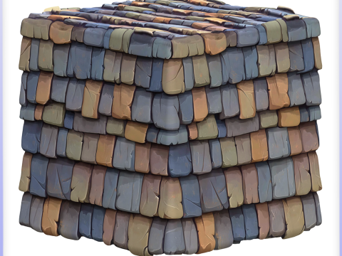 Stylized Roof Seamless Texture Tekstur CG