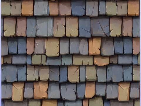 Stylized Roof Seamless Texture Tekstur CG