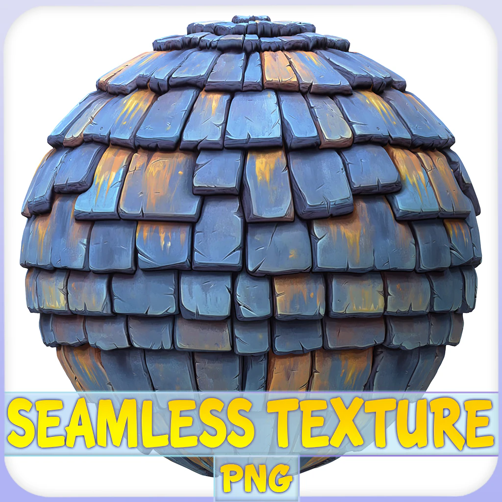 Stylized Roof Seamless Texture CG Textures .c4d .max .obj .3ds .fbx .stl .blend 