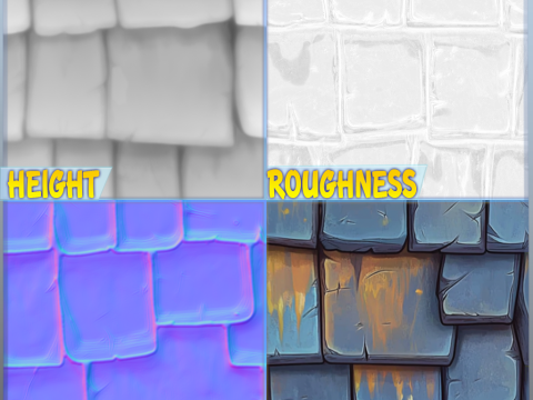 Stylized Roof Seamless Texture CG Texturen