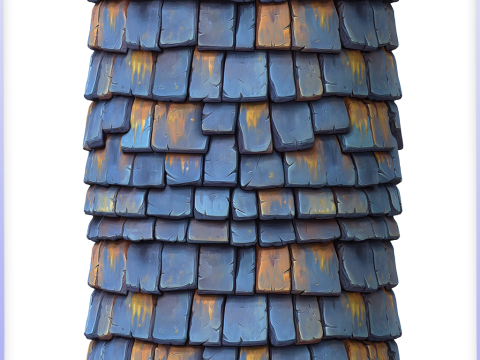 Stylized Roof Seamless Texture CG Texturen