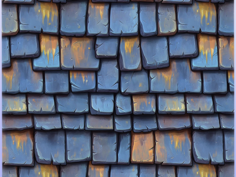 Stylized Roof Seamless Texture CG Texturen